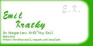emil kratky business card